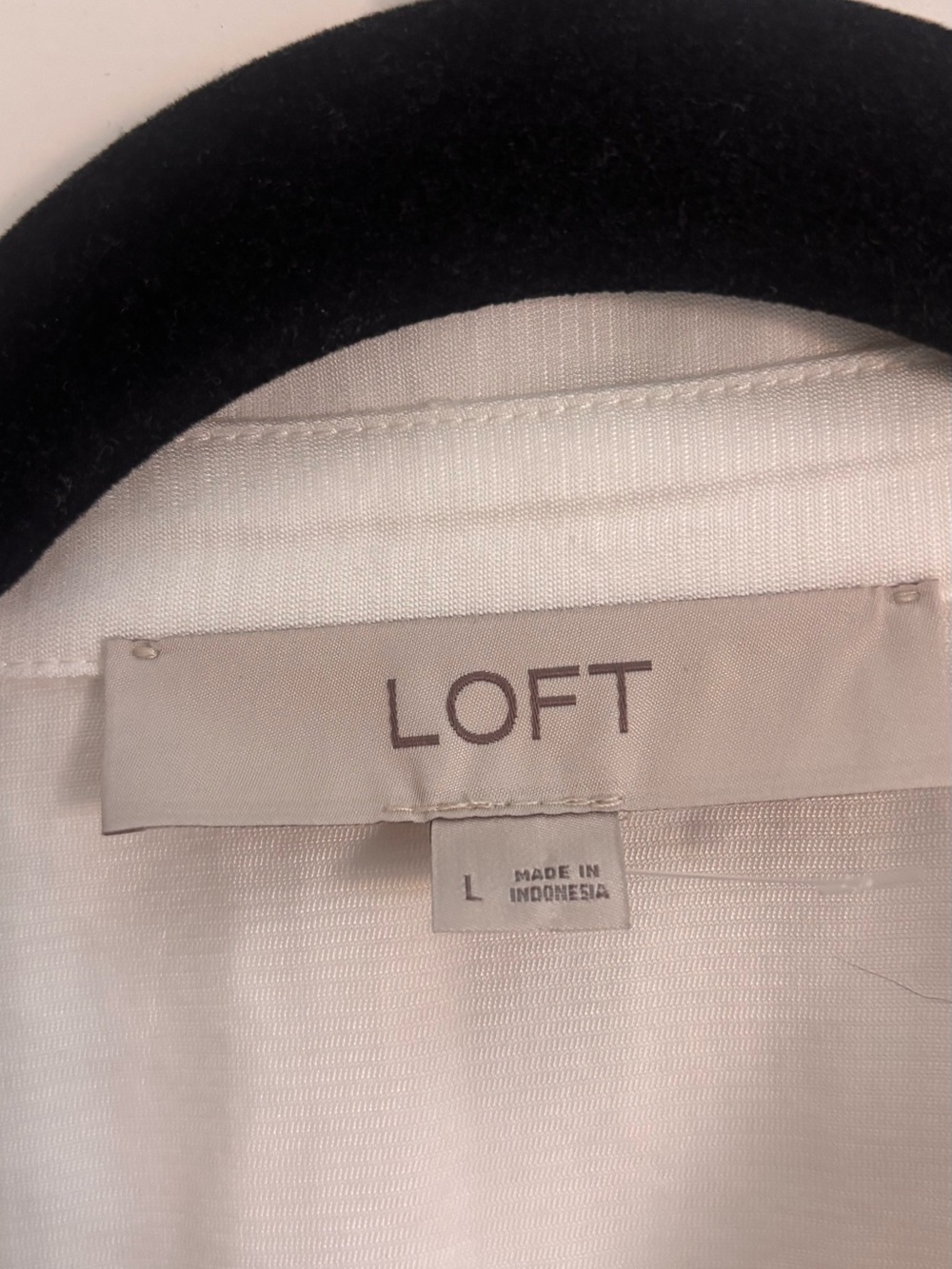 LOFT White Button-Front Ruffled Side Jacket - Picture 3 of 3